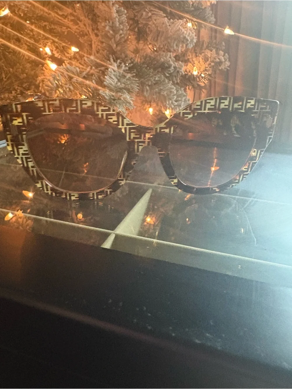 Fendi Zucca  Tortoiseshell Cat-Eye Sunglasses - Brown